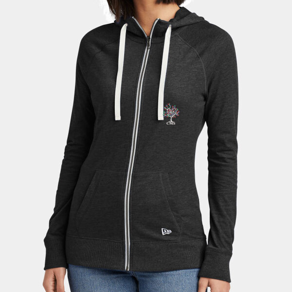 CMS - Ladies Sueded Cotton Blend Full Zip Hoodie Thumbnail